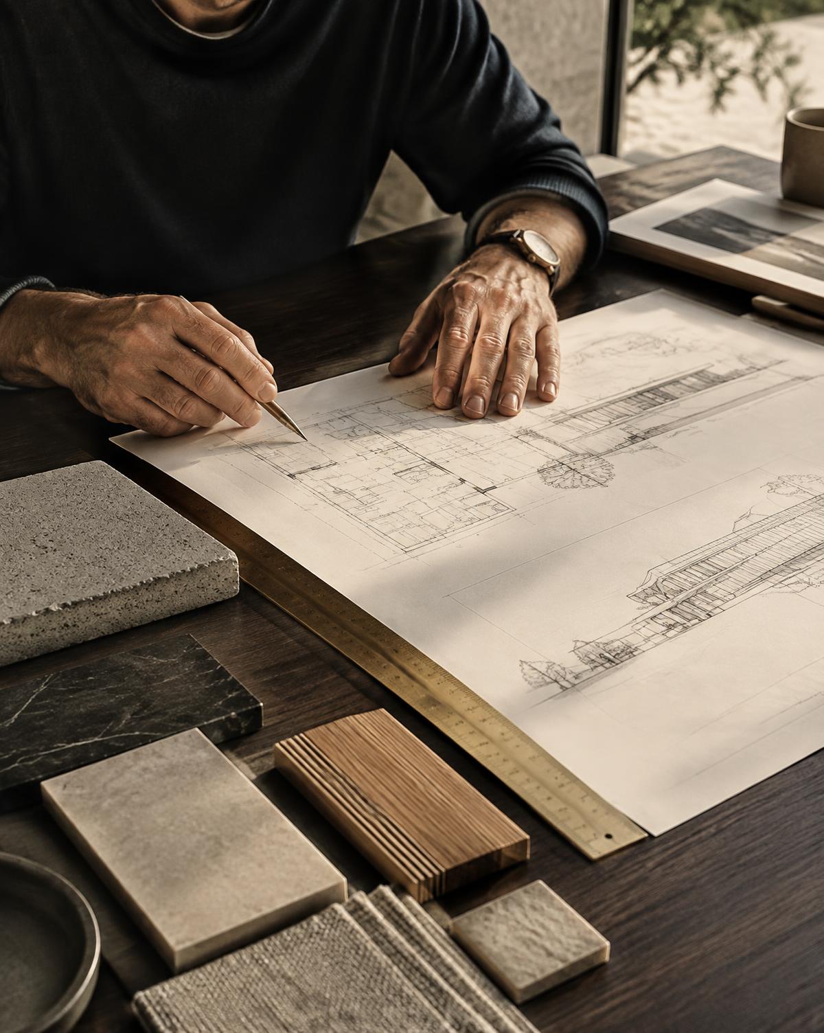 Refined materials and crafted architectural details